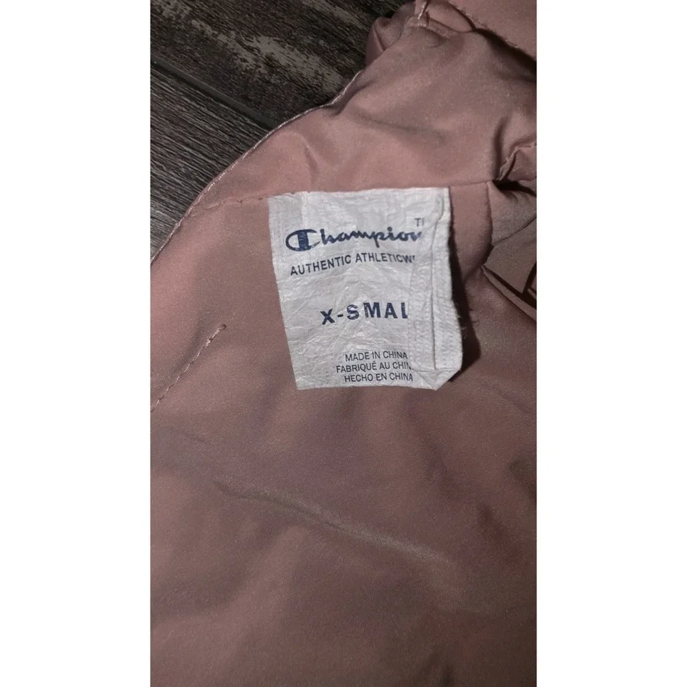 Champion Pink and Gray Water Resistant Raincoat Pet stadium Jacket Dog's Size XS